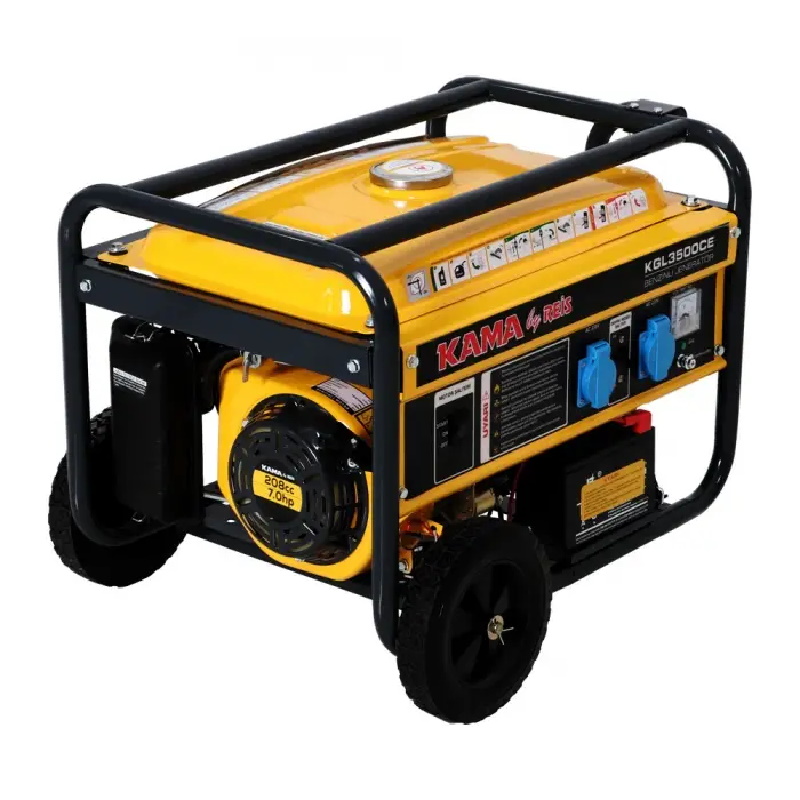 Генератор бензиновий КАМА 1 фаза (220В), 2,5кВт, (KGL3500CE)